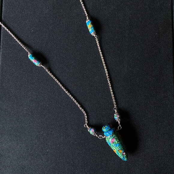 Leila Shariati Colorful Ceramic Pendant Necklace - Picture 2 of 6